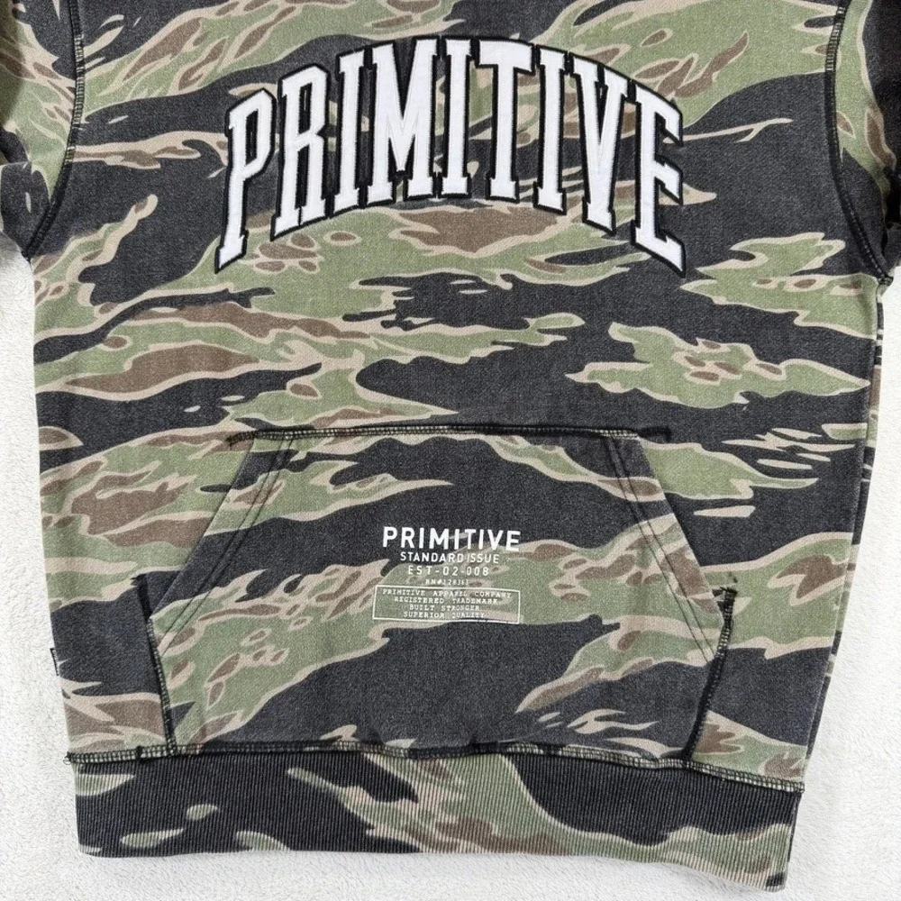 Primitive Skateboarding‎ Tiger Camo Hoodie Small Green Black Pullover Sweatshirt